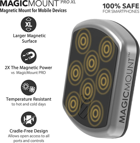 Scosche MPTFM MagicMount Pro XL Magnetic Car Phone Holder Mount - Universal with All Devices - XL Flush Mount...