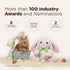 Bearington Collection Baby Bunny Tail Plush Stuffed Animal Bunny with Rattle, 8 inches...