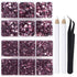 LPBeads 6400 Pieces Hotfix Rhinestones Lt Amethyst Flat Back 5 Mixed Sizes Crystal Round Glass Gems with Tweezers and Picking Rhinestones Pen...
