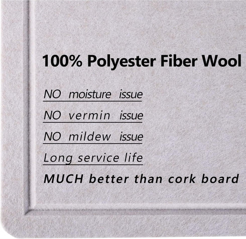 Felt Bulletin Board, 15.7' x 23.6' Pin Board for Offices Home Wall Decoration, Notice Board with Push Pins for Paste Notes, Photos, Schedules Bett...