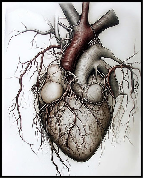 Posterizer 1 pcs-anatomy of heart imagery-educational poster 2-Teachers & Classrooms-Abstract & Modern Art-School and classroom art- unframed wall...