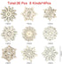 Sggvecsy Unfinished Wooden Snowflakes Ornaments, 36Pcs Christmas Tree Hanging Decoration Wood Cutouts DIY Craft Snowflake Shaped Embellishments Xm...