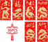 36Pcs Chinese New Year Red Envelopes 2024, Chinese Lunar New Year Dragon Year Lucky Money Envelope Gold Foil, Chinese Hong Bao with 6 Different Go...