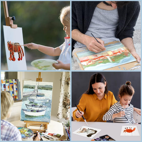ESRICH Canvases for Painting 8Pack Painting Canvas with 9x12,8x10,4x6,Canvas Panels for Oil Paint,Watercolor,Acrylic Paint,Gouache and Tempera....