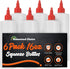 6-pack Plastic Squeeze Bottles for Sauces - 16oz Condiment Squeeze Bottles for Liquids - BPA Free Squirt Bottle with Twist Cap - Ketchup, Syrup, O...