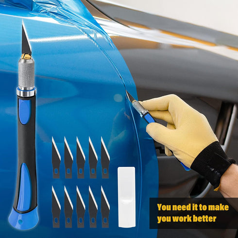 NEWISHTOOL Precision Knife Hobby Knife Set Utility Exacto Knife Set with 10 PCS Razor Fine Point Art Knife Tool for Architecture Modeling, Pumpkin...