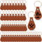 kekafu 50Pcs DIY Leather Keychains Brown Blank Key Fob Rivets PU Leather Keychain for Car Key Home Door Key Small Decoration Homemade Gift (Brown)...