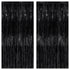 KatchOn XtraLarge Black Streamers - 3.2x8 Feet, Pack of 2 | Fringe Backdrop for Black Party Decorations | Tinsel Backdrop for Birthday, Bacheloret...