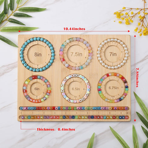 Petoysoso Bead Board for Jewelry Making, Bamboo Beading Board for Jewelry Bracelet Making, Bracelet Bead Board, Bracelet Bead Board for Bracelet, ...