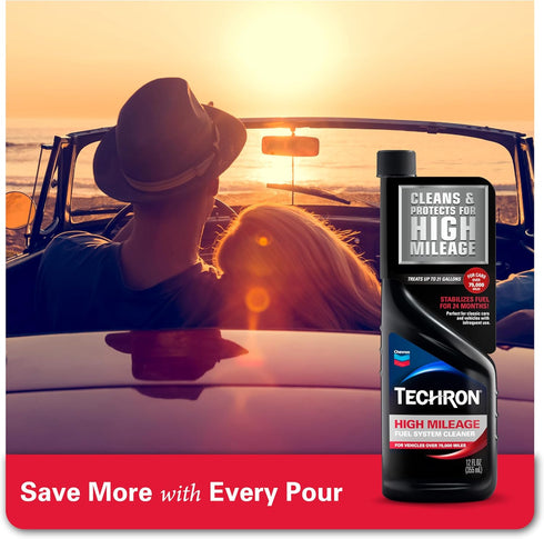 Chevron Techron High Mileage Fuel System Cleaner, 12 oz, Pack of 1...