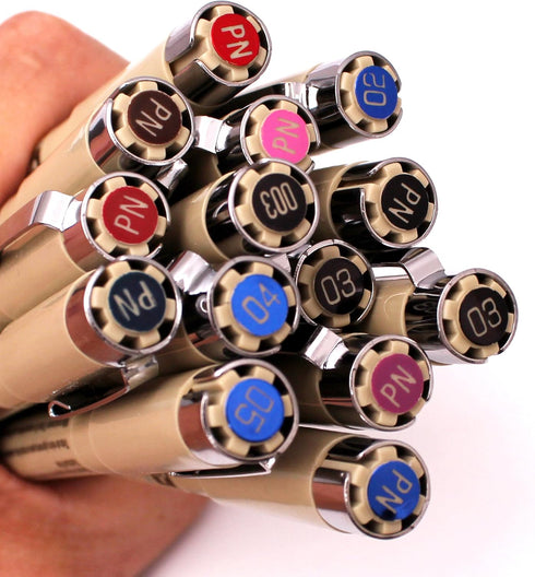 Sakura Pigma Micron Fine Line Pen High Light and Soft Head Pen Manga Drawing- Assorted 8 Pens Set (Black, PN-8 Pens)...