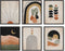 HAUS AND HUES Boho Prints Neutral Wall Art - Set of 6 Boho Mid Century Modern Wall Art, Aesthetic Prints for Wall Decor and Mid-Century Modern Art...
