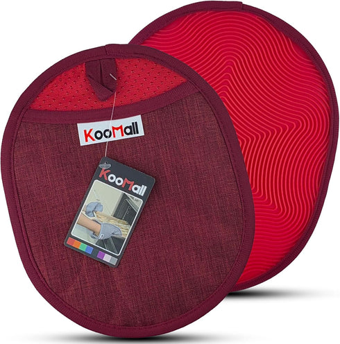 Easy Wear & Off, KooMall Silicone Pot Holders Set, Multi-Purpose Hot Pads for Kitchen, Trivets Potholders Oven Mitts for Baking Cooking Hot Dishes...
