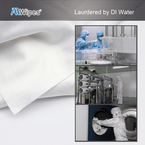 Double Knit 100% Polyester Wipers Light Weight Version (120GSM, 6"X6", 150pcs/bag) Cleanroom Cloth Wipes Laser Sealed Edge, Ultra-Soft (CP12006)...