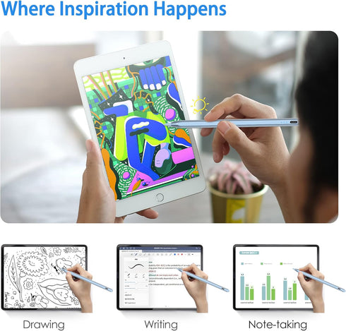 Stylus Pen for iPad, Apple Pencil for iPad 2018-2022, Apple Pen for iPad 9th Gen, iPad Mini 6th Gen, iPad Pencil for iPad Pro 11 and iPad Pro 12.9...