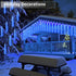 JJGoo Christmas Lights Meteor Shower Rain Lights, 10 Tube 12 inch 240 LEDs Icicle Lights Outdoor Raindrop Lights for Xmas Halloween Wedding Party ...