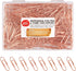 Rose Gold Paper Clips 200 pcs Smooth Finish Steel Wire Paperclips 50mm Medium Size for Document Organizing and Classifying Office Supplies (50mm R...