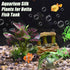 Aquarium Plastic Plants, Driftwood Betta Silk Plants, Silk Plants Aquarium Set Decor, Silk Aquarium Plants for Betta Fish (Green Red, 4pcs)...