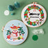 4 Sets Christmas Embroidery Starter Kit with Pattern for Beginners,Merry Christmas Embroidery Kit Ornaments, DIY Cross Stitch Set with 4 Plastic E...