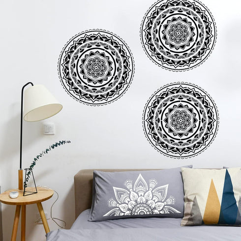 18x10 Inch Mandala Stencil Reusable Mandala Painting Templates Stencil Floral Design Stencil Mandala Drawing Craft Stencil for DIY Wall, Tile, Fur...