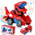 Dinosaur Toys for Kids 3-5: Transforming Dinosaur Car Toy with Light Music for Toddlers 1 2 3 4 5 Year Old Boys Girls - Dino Transformer Toys Cars...