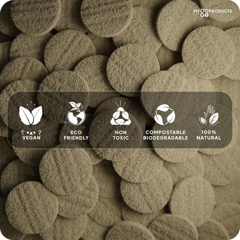 LoofaGO All-purpose Natural Loofah Scrub Sponges, Biodegradable, Eco-friendly for Kitchen, Shower, Bath, Skin, Facial, Body, and More (Pack of 10)...
