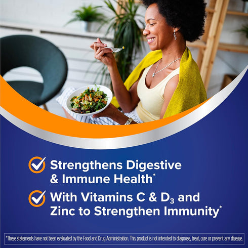 Florastor Select Immunity Boost Daily Probiotic & Immune Support Supplement for Women and Men, Saccharomyces Boulardii CNCM I-745 Plus Zinc, Vitam...