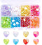 LiQunSweet 320 Pcs 8-Colors Clear Acrylic Beads Sweet Heart 8mm Dyed AB-Color Loose Beads in Bulk for Necklace Bracelet Earrings Jewelry Making...