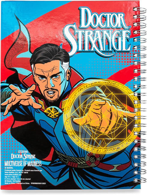 Silver Buffalo Marvel Studios Doctor Strange in the Multiverse of Madness Hard Cover Spiral Notebook | Sketchbook Journal, Notepad With Lined Pape...