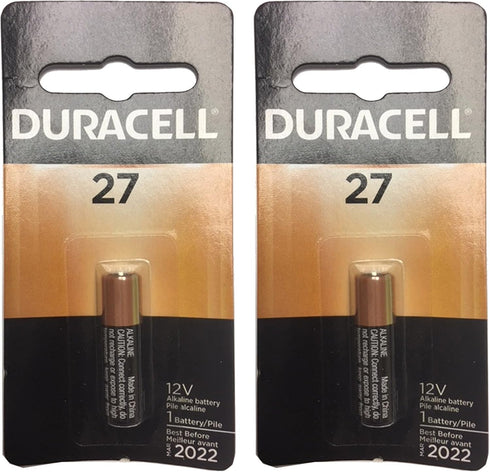DURACELL 2X MN27 Alkaline 12V Battery G27A, A27, GP27A Key Fobs Remotes...