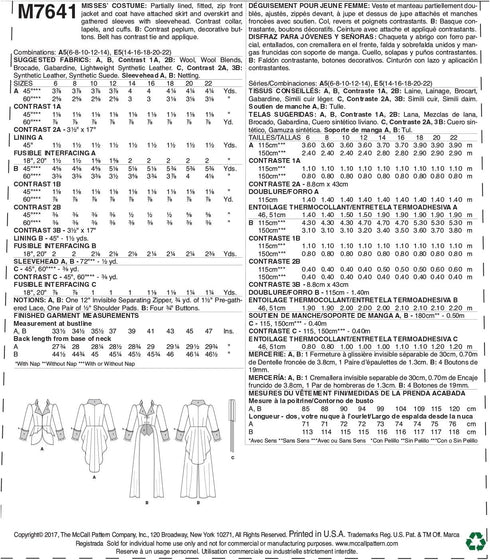 McCall's Patterns Countess Jacket Cosplay Costume Sewing Pattern for Women, Sizes 6-14...