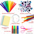 Mega Kids Crafts and Art Supplies Jar Kit - 1000+ Piece Set - Instructional Booklet Included - Glitter Glue, Construction Paper, Colored Popsicle ...
