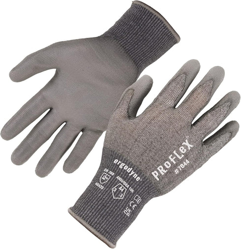 Ergodyne unisex adult ANSI A4 PU Coated CR Gloves, Gray, Extra Large US...