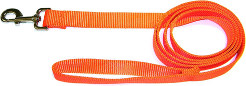 Hamilton Single Thick Nylon Lead with Snap -1 inch x 6 foot lead - Mango Orange...