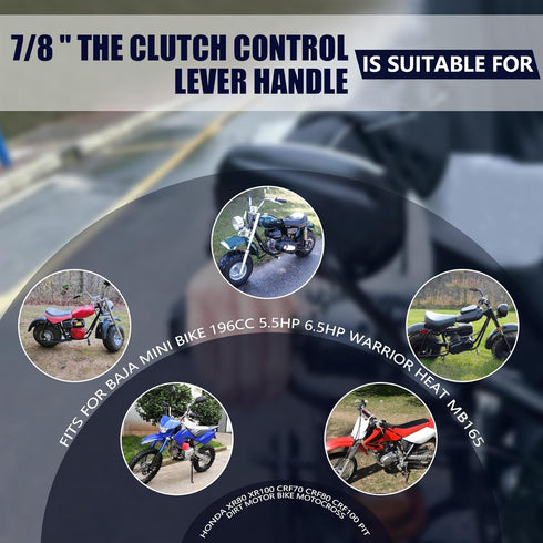 Left Right 7/8" 22mm Clutch Brake Handle Levers Perch Compatible with Honda XR80 XR100 CRF70 CRF80 CRF100 Pit Dirt Motor Bike Motocross...