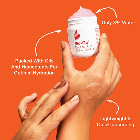 Bio-Oil Dry Skin Gel, Face and Body Moisturizer, Fast Absorbing Hydration, with Soothing Emollients and Vitamin B3, Non-Comedogenic, 1.7 oz...