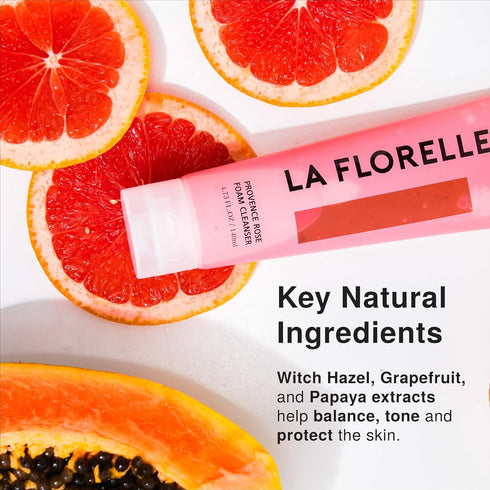 Rose Hydrating Facial Cleanser – Gentle Foaming Face Wash Gel for Dry, Sensitive, & Oily Skin Made with Real Rose Petals & Korean Skincare Technol...