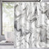 MitoVilla Grey Marble Shower Curtain Set, Abstract Modern Shower Curtain for Bathroom Decor, Luxury Standard Shower Curtain for Bathtub, Waterproo...