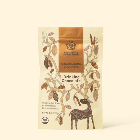 Elements Truffles Ashwagandha Dark Hot Chocolate -Heavy Metal Tested- All-Natural, Handmade, Dark Hot Chocolate Mix With Ecuadorian, Fair Trade, O...