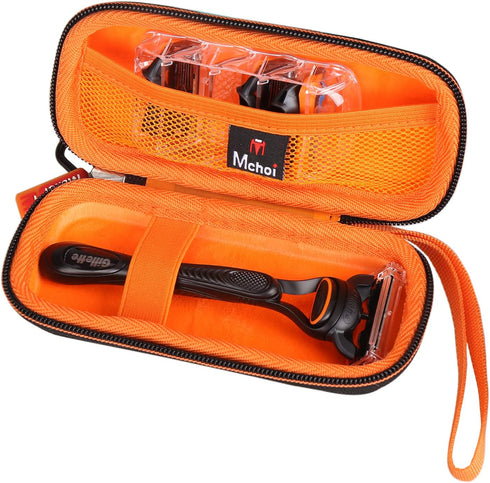 Mchoi Hard Carrying Case Fits for Gillette Fusion5 Men’s Razor & Proglide Shield Men's Razor, Shockproof Waterproof Black Travel Razor Protective ...