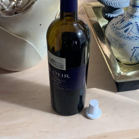 Outset B320 Silicone Wine Bottle Stoppers, White Marble, Small...