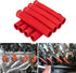 Spark Plug Wire Heat Shield & Sleeve - 2500 High Temp Heat Tape Protection - 8 Pack (Red)...
