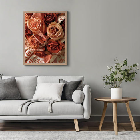 Posterizer 1 pcs-Cute Valentine's day bouquet of roses -3-Romantic Art-Holiday Poster Collection-Gift for Couples boyfriend girlfriend Husband Wif...