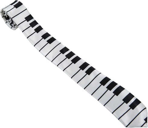 White Piano Keys Style Neck Tie...