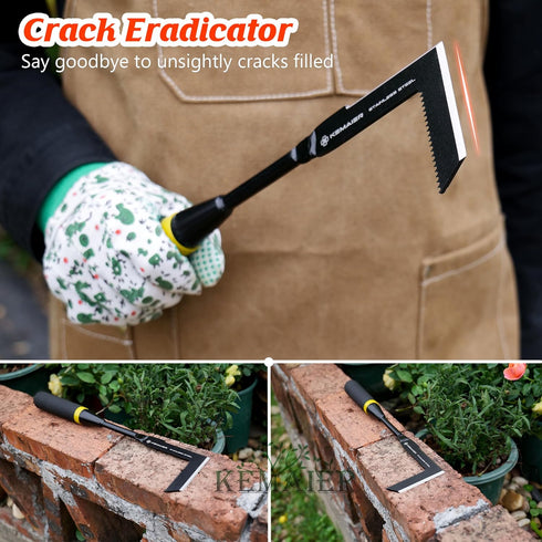 Crack Weeder Tool Stainless Steel Versatile Weed Remover, Weeder, and Weed Puller for Heavy-Duty Garden Tasks...