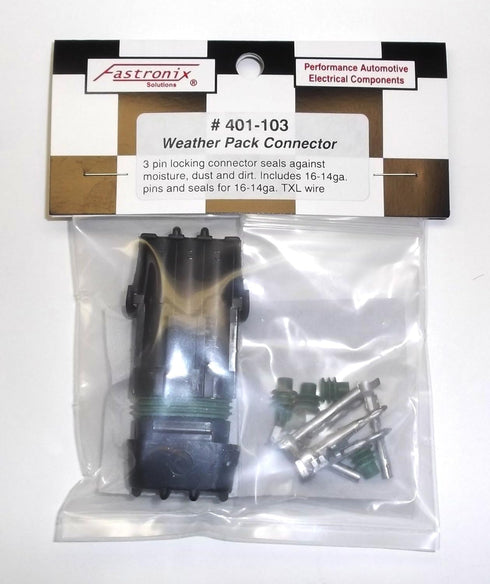 Fastronix Weather Pack Connector Kit (3-Pin)...