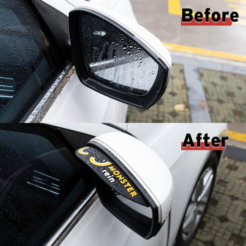 UYYE 2 Pcs Car Side Mirror Rain Visor Guard, Car Accessories,PVC Car Rear View Mirror Rain Eyebrow, Waterproof Auto Mirror Rain Visor Guard for Mo...