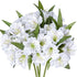 Alstroemeria Artificial Flowers 18” Long Stems Faux Bouquet Silk Petals Wedding Decoration Indoor DIY Crafts Table Centerpiece Home Decor, 4pcs (W...