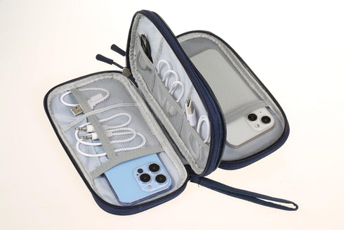 Electronic Organizer Bag, Waterproof Portable Travel Cable Storage Bag, Multifunctional Cord Storage Case for USB Drive, Dard Drive, Power Bank, C...