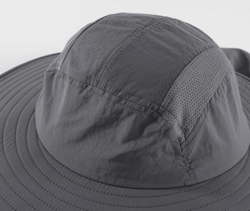 Home Prefer UPF 50+ Mens Wide Brim Fishing Hat with Neck Flap Sun Hat for Men Women Sun Protection Cap...